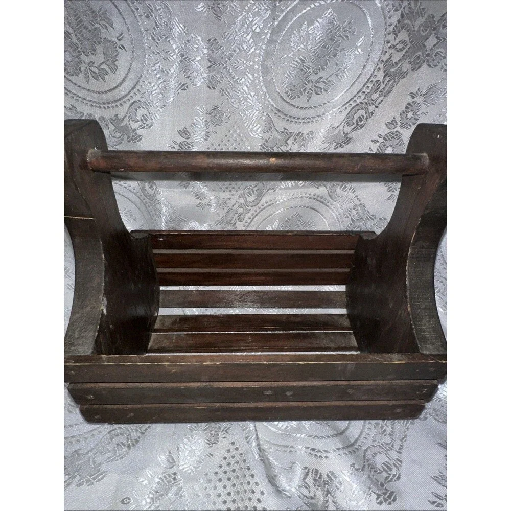 Brown Wooden Box Container with Handle For Multi Purpose
